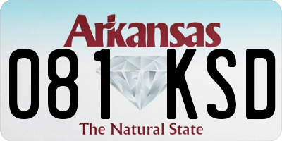 AR license plate 081KSD