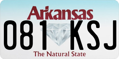 AR license plate 081KSJ