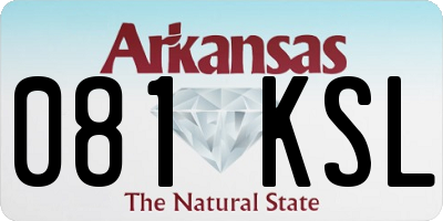 AR license plate 081KSL