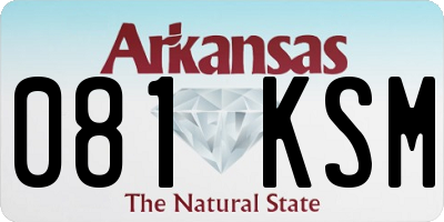 AR license plate 081KSM