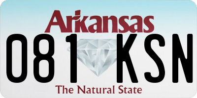 AR license plate 081KSN