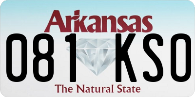 AR license plate 081KSO