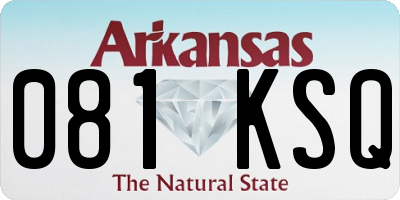 AR license plate 081KSQ