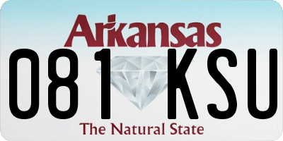 AR license plate 081KSU