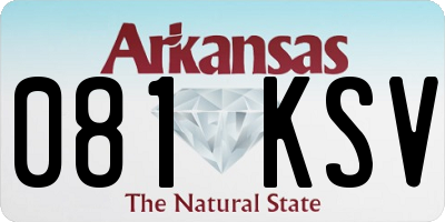 AR license plate 081KSV