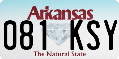 AR license plate 081KSY
