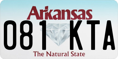 AR license plate 081KTA