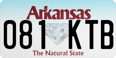 AR license plate 081KTB