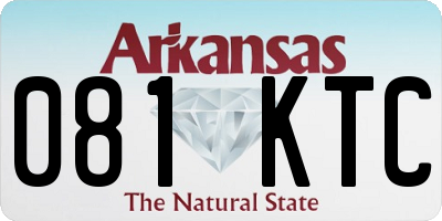 AR license plate 081KTC