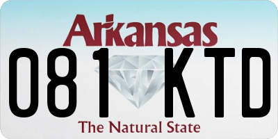AR license plate 081KTD
