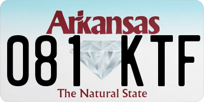 AR license plate 081KTF
