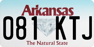 AR license plate 081KTJ