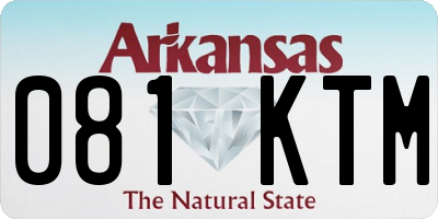 AR license plate 081KTM