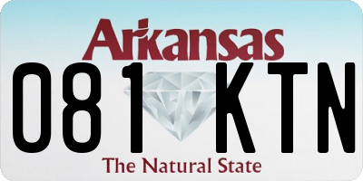 AR license plate 081KTN