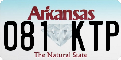 AR license plate 081KTP