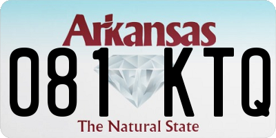 AR license plate 081KTQ