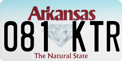 AR license plate 081KTR