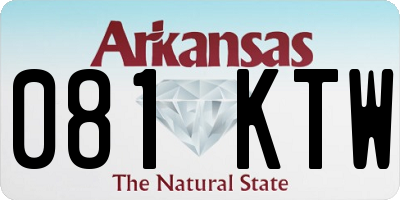 AR license plate 081KTW
