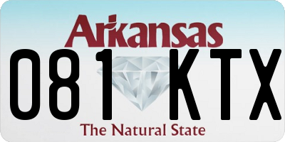 AR license plate 081KTX