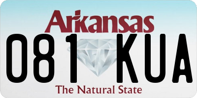 AR license plate 081KUA