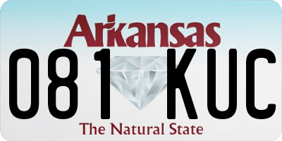 AR license plate 081KUC