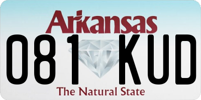 AR license plate 081KUD