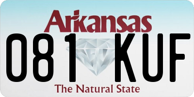 AR license plate 081KUF