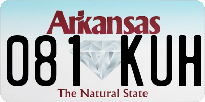 AR license plate 081KUH