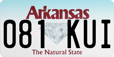 AR license plate 081KUI