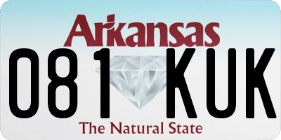 AR license plate 081KUK
