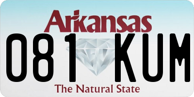 AR license plate 081KUM