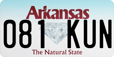 AR license plate 081KUN