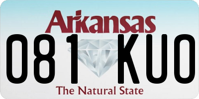 AR license plate 081KUO