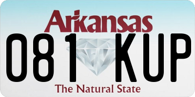 AR license plate 081KUP