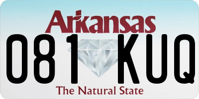 AR license plate 081KUQ
