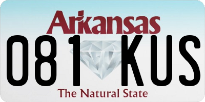 AR license plate 081KUS