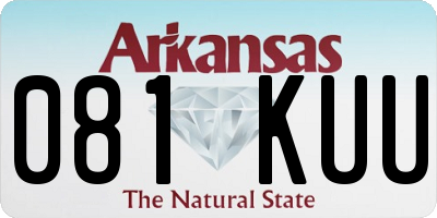 AR license plate 081KUU