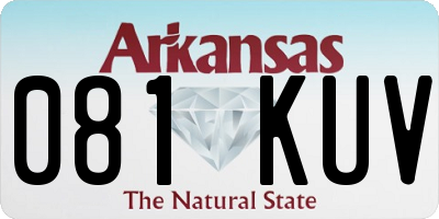 AR license plate 081KUV