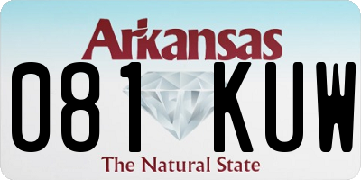 AR license plate 081KUW