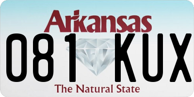 AR license plate 081KUX