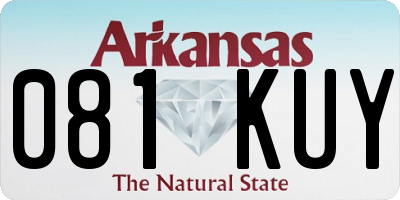 AR license plate 081KUY