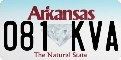 AR license plate 081KVA