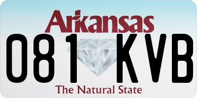 AR license plate 081KVB
