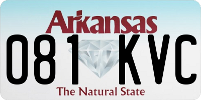 AR license plate 081KVC