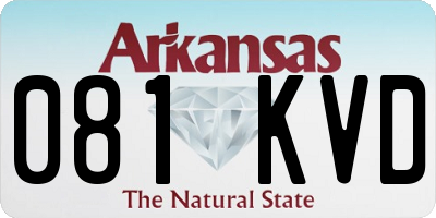 AR license plate 081KVD