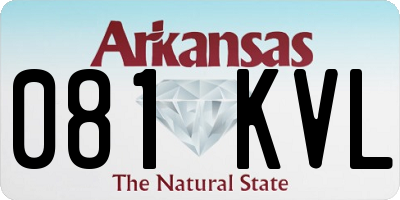 AR license plate 081KVL