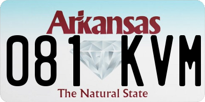 AR license plate 081KVM