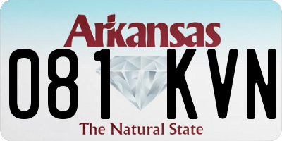 AR license plate 081KVN