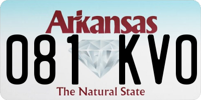 AR license plate 081KVO