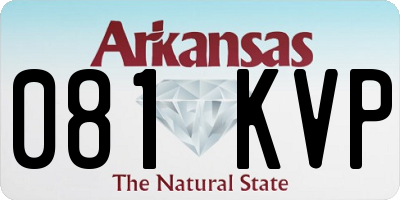 AR license plate 081KVP